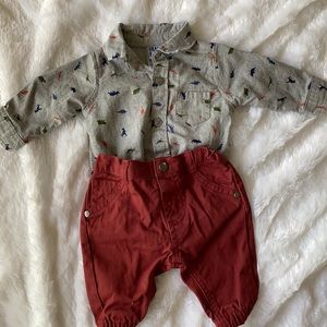 Baby boy 2 piece set 0-3M